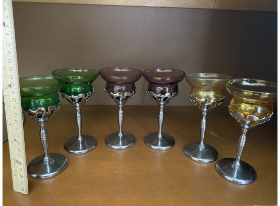 Colored Wine/cordial Glasses - Set Of 6