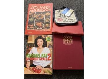 Lot Of Cookbooks With Bonus Potholders