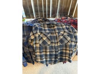 Lot Of Seven  Mens Flannel Shirts.  Medium.  Some Vintage.