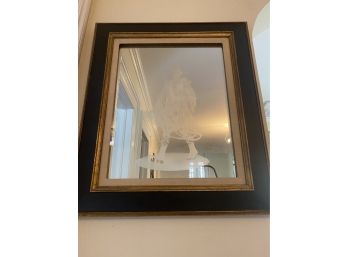 Wall Mirror With Drummer Etching