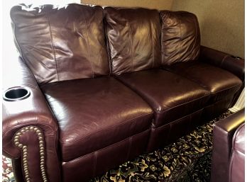 Leather Theater Seating Couch  In 3 Pieces
