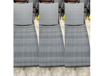 Lot Of Three Frontgate Resin Wicker Loungers