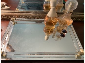 Perfume On Mirrored Tray