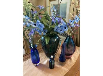 Cobalt Glass Vases