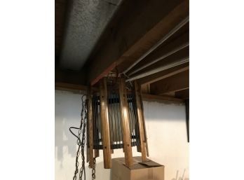 Wood Hanging Light Fixture