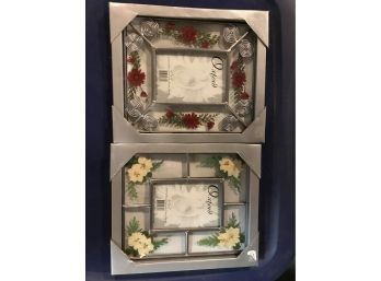 Set Of 4 Picture Frames With Pressed Flowers