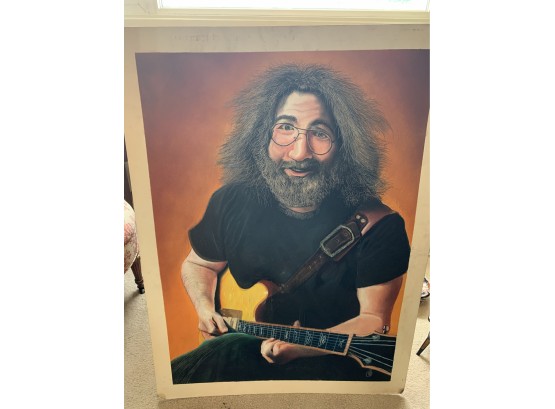 Jerry Garcia.   Unframed.  On Poster Board