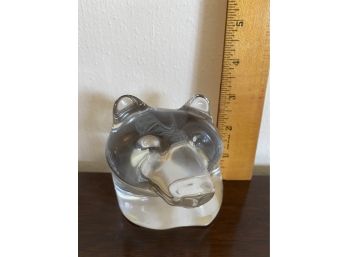 Baccarat Glass Grizzly Bear Head