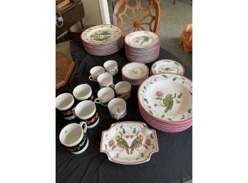 Parrots Of Paradise Set Of China By Lynn Chase