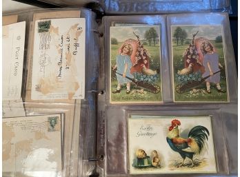 2 Large Binders Filled With Vintage Postcards