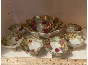 Nippon Moriage Footed Bowl Set