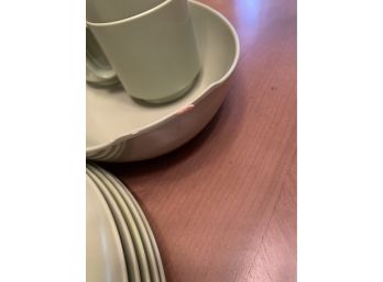 Lot Of Heavy Plastic Outdoor Plates And Cups