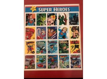 Super Hero Stamps, Framed