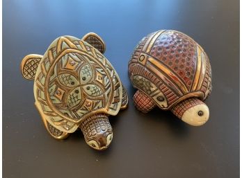 Two Turtle Trinket Boxes