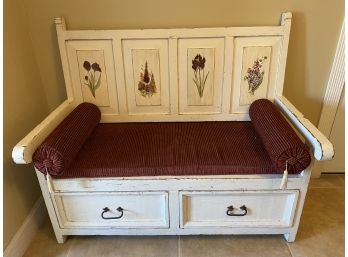 Hand Painted Entry Bench