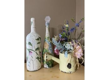 Painted Bottles & Floral