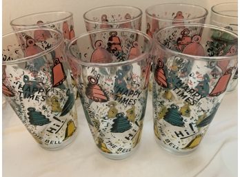 Lot Of 6 Happy Times Glasses