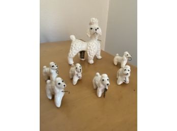 Vintage Poodle Family Made In Japan