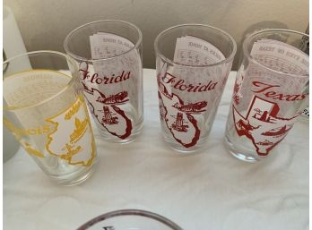 Lot Of 7 States Glasses