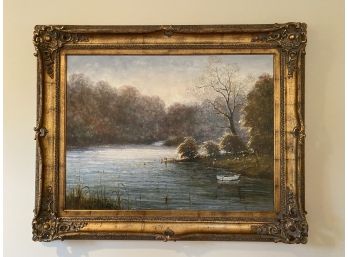 Painting By R. Scott In Gilded Frame
