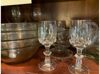 Large Lot Assorted Glassware