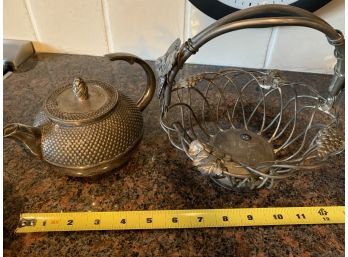 Teapot And Metal Basket
