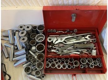Snap On Toolbox With Lot Of Wrenches & Sockets