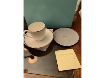 Lot Of 4 Tiffany Espresso Cups And Saucers