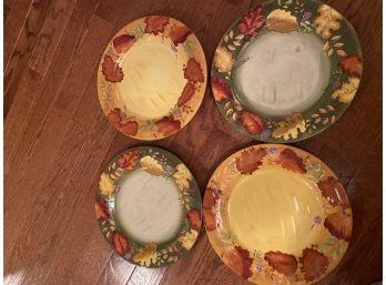 4 Fall Dinner Plates