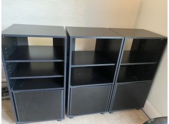 Set Of 3 Media Cabinets