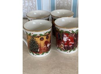Set Of 5 Christmas Mugs