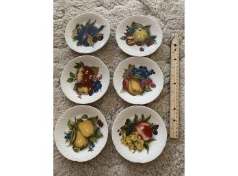 Set Of 6 Fruit Plates Porcelaine De Limoges
