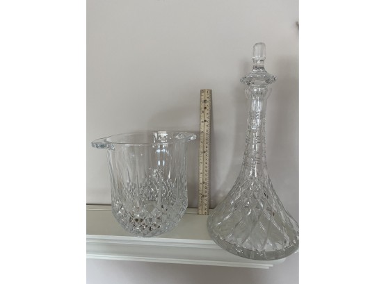 Crystal Champagne Bucket & Decanter