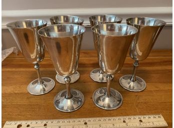 Set Of Silverplate Goblets