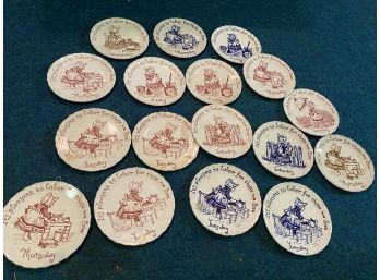 Crownford China Co Days Of The Week Plates