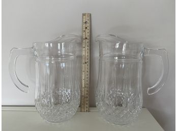 2 Crystal Pitchers
