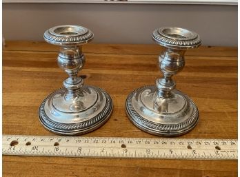 2 Sterling Candle Holders