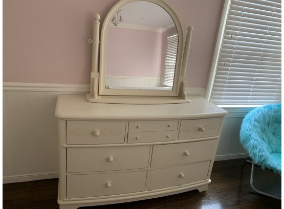 White Dresser, Mirror.