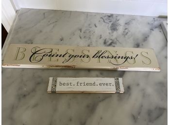 Blessings & Best Friends Signs