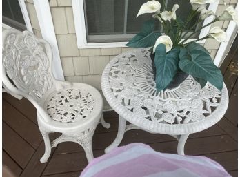 Plastic Bistro Table And 1 Chair