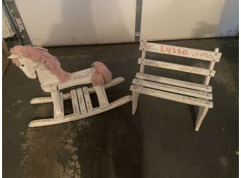 Personalized Rocker And Bench