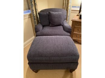 Navy Beachley Furniture Upholstered Chair & Ottoman