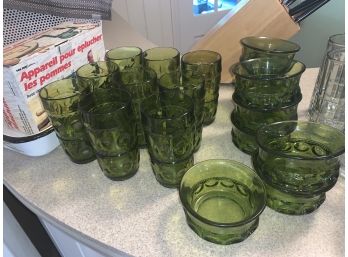 Lot Of Green Glass