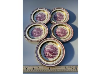 5 Purple Wedgewood Mini Plates