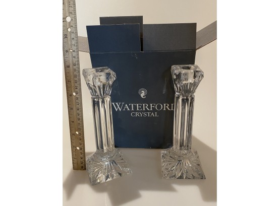 Boxed Waterford Candlestick Holders