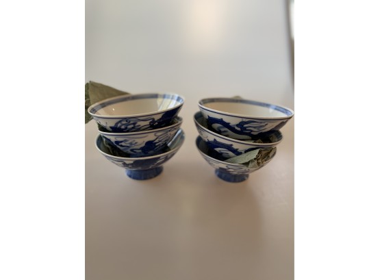 Set Of 4 Japanese Rice Bowls