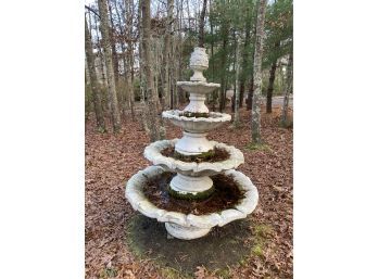 Cement Fountain With Electric Cord