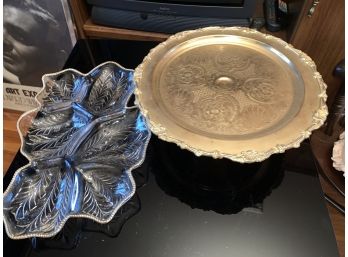 Cake Plate Serving Dish Duo