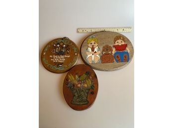Trio Of Wooden Plaques