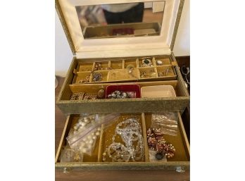 Jewelry Box Filled With Asst Costume